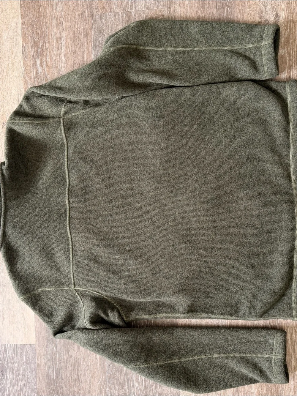 The North Face Men's Olive Green Full-Zip Fleece Jacket with Chest Pocket